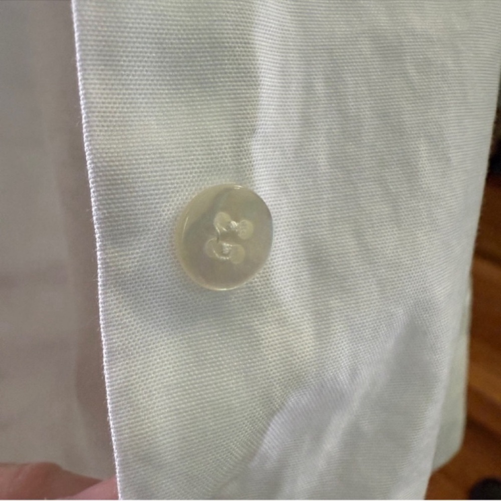The Row White Cotton button up Shirt Size 8 Elongated Cuff - Picture 13 of 14
